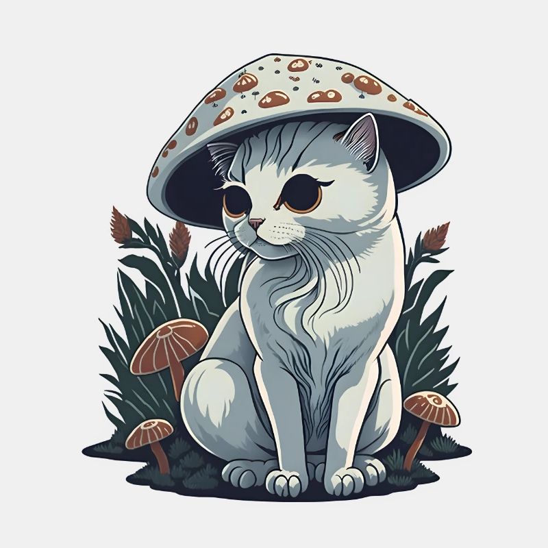 Chat champignon trippy