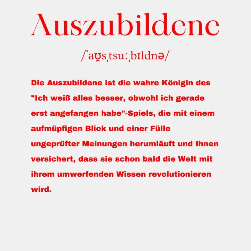 Auszubildene Definition