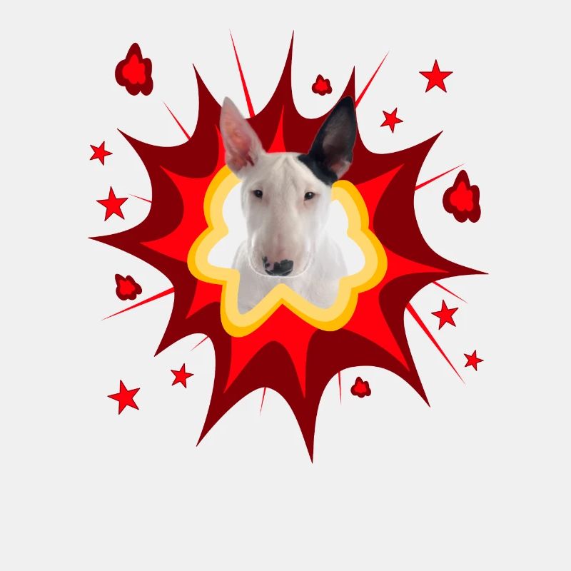 Comic Hund Design - Pow - Bull Terrier