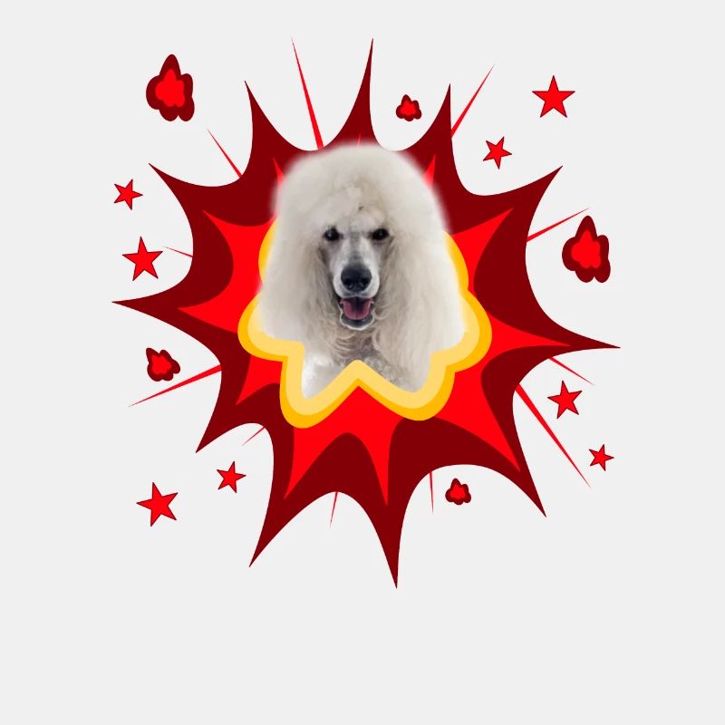 Conception de chien comique - Pow - Caniche