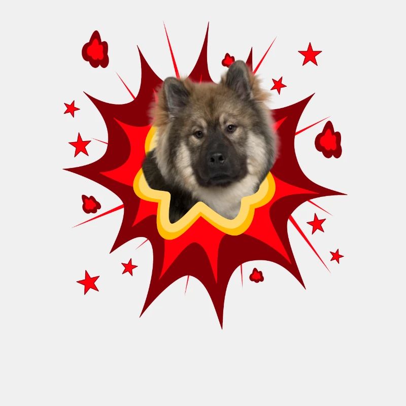 Conception de chien BD - Pow - Eurasier