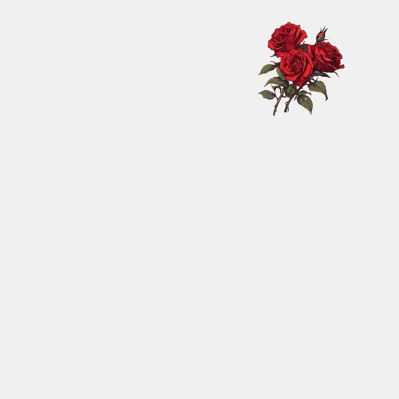 Logo Patch Fleurs Rouges Cool Roses Humour Jeu de mots