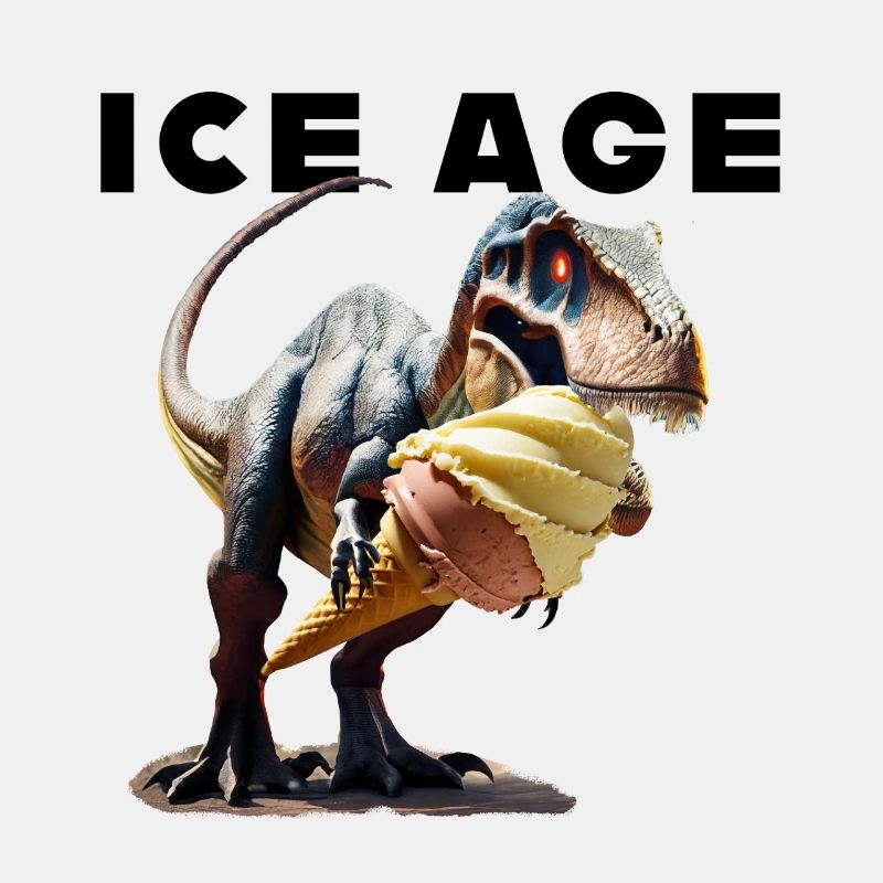 Eiszeit mit Dinosaurier