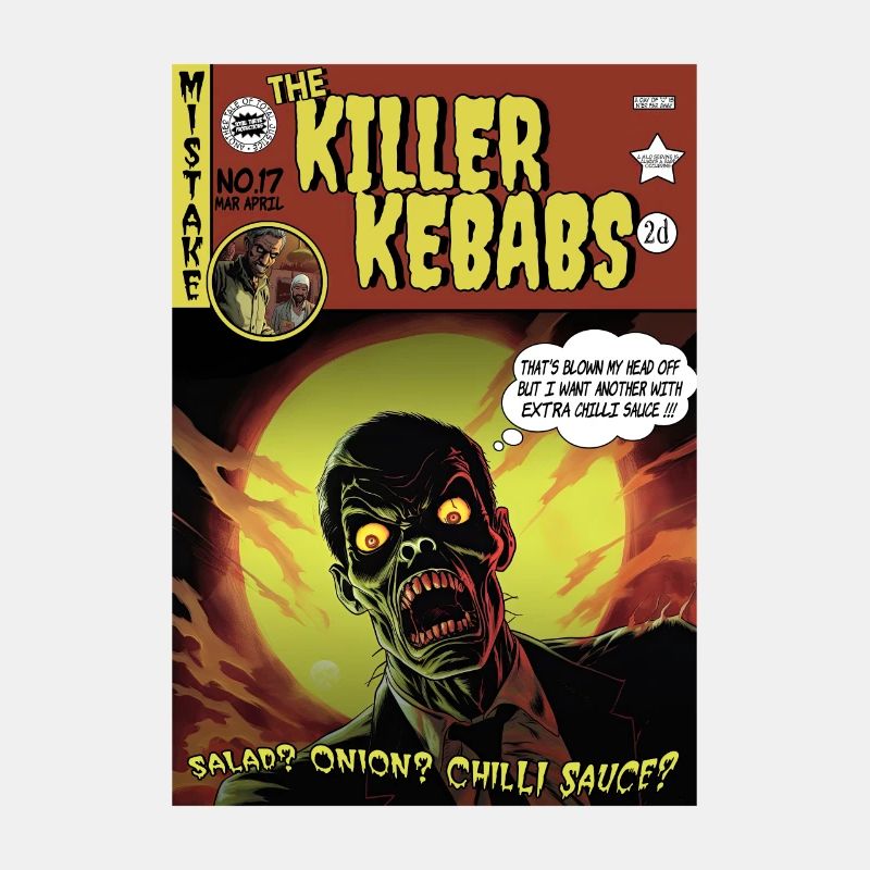 Retro Horror Comic - Killer Kebabs