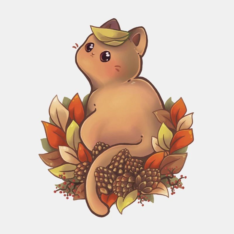 Chat jouant dans le tas de feuilles