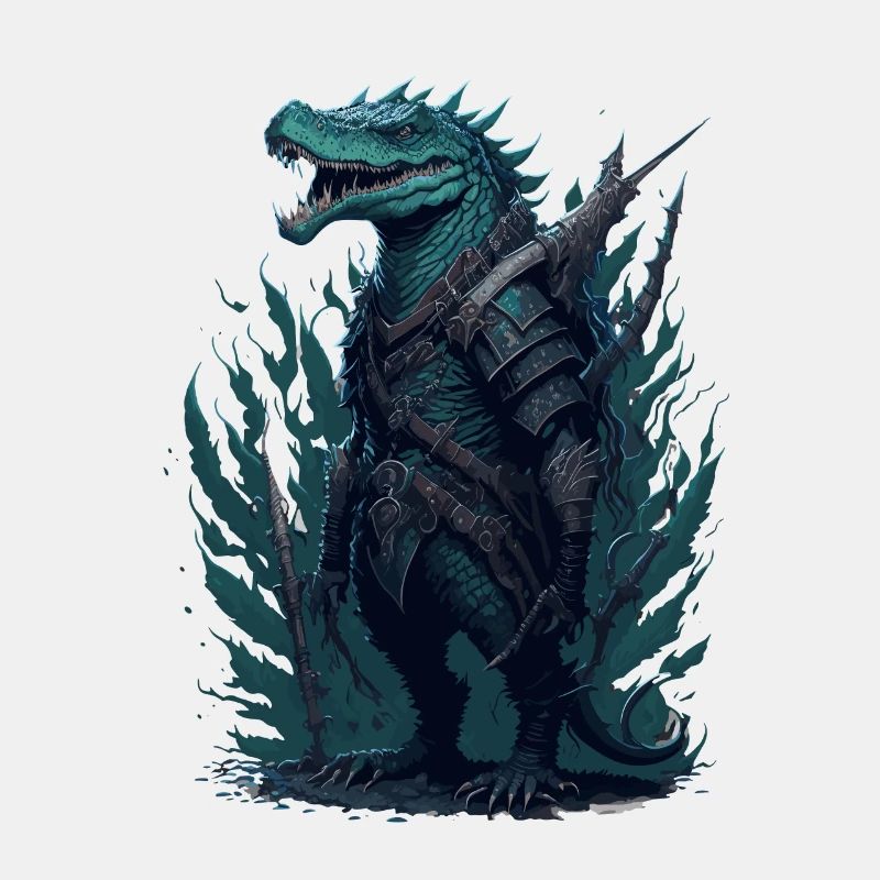Aligator Spear Man