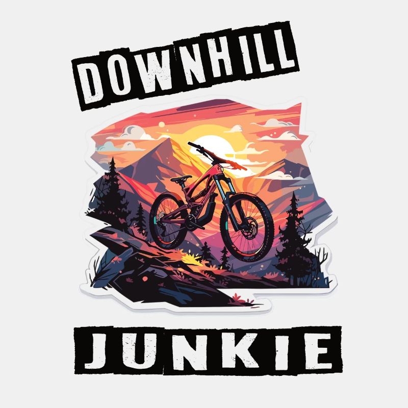 Downhill Mountain Biker Downhill Junkie
