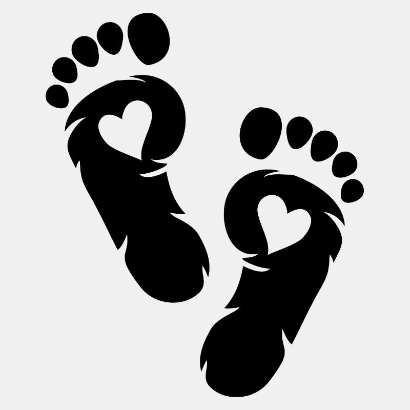 Belle empreinte de pied de bébé