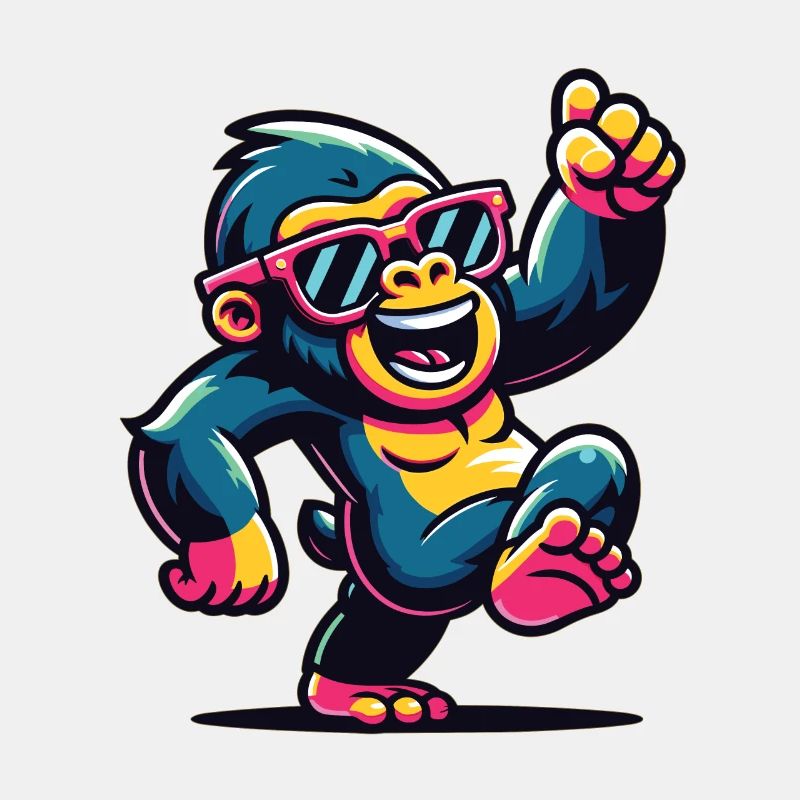 Gorilla mit Sonnenbrille