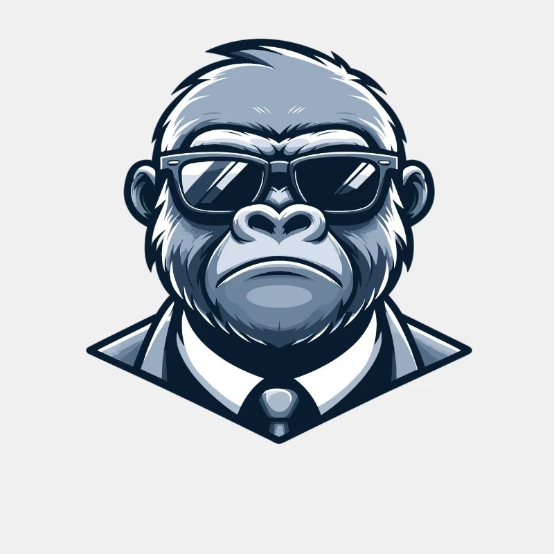 Gorilla mit Sonnenbrille