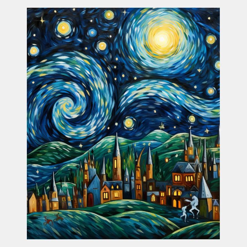 Weihnachts-Sternennacht-Shirt Bethlehem Star Art