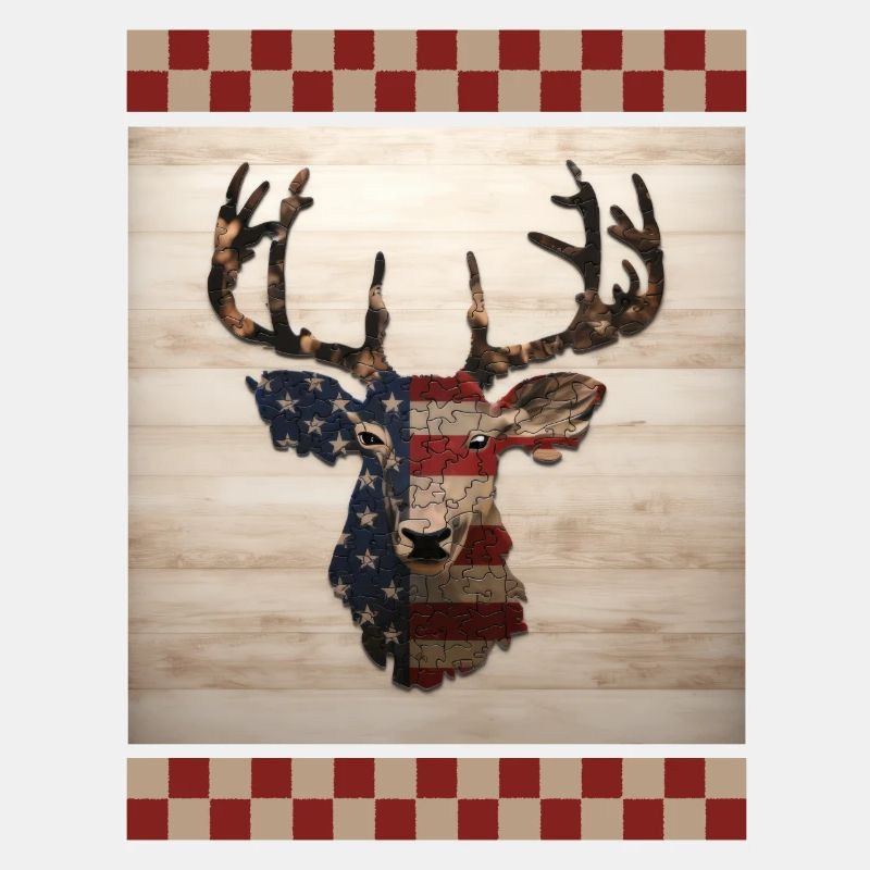 Pièce de puzzle drapeau américain manquant camouflage numérique