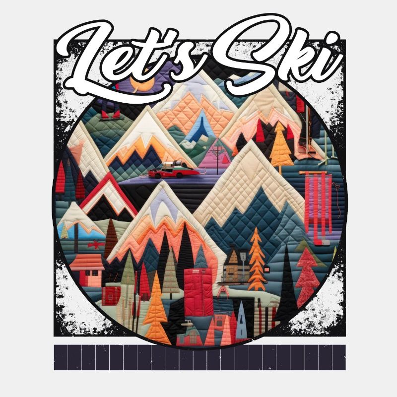 Let’s Ski Patchwork Ski Memories Quilted