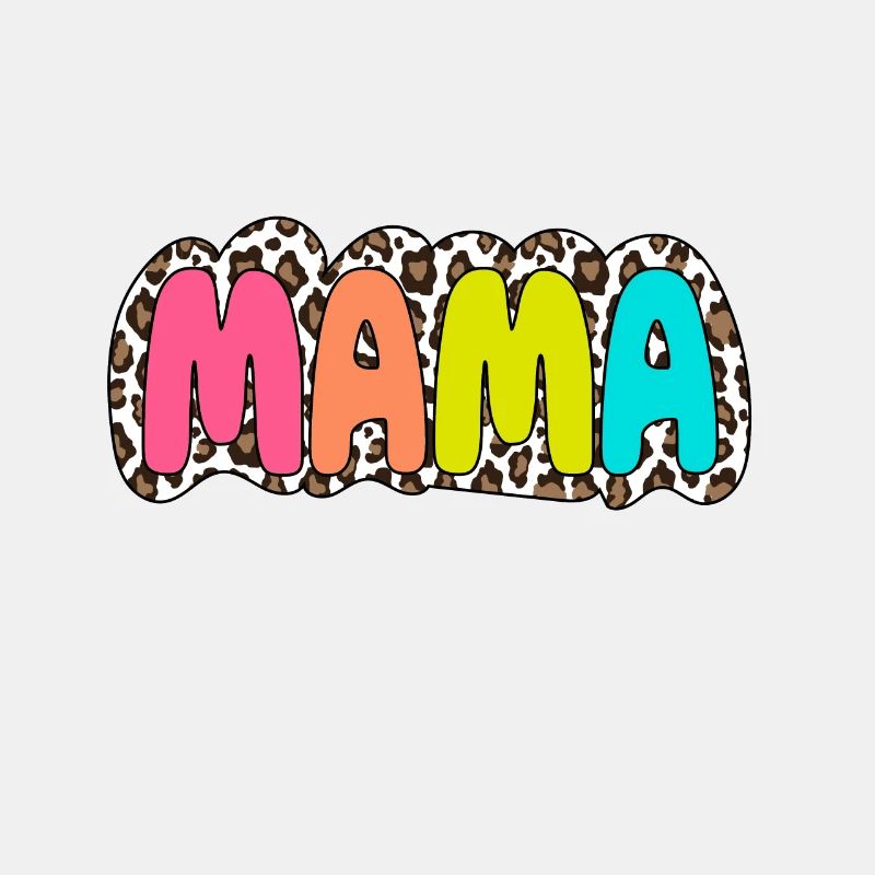 Mama bunt Leopard Retro Mama Muttertag