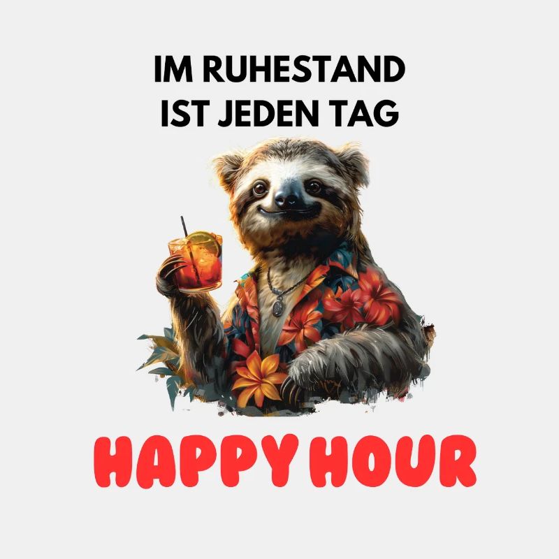 Faultier Ruhestand Witziger Spruch Rente Pension