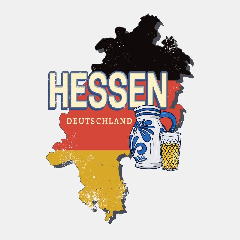 Hesse Germany State Map Souvenir