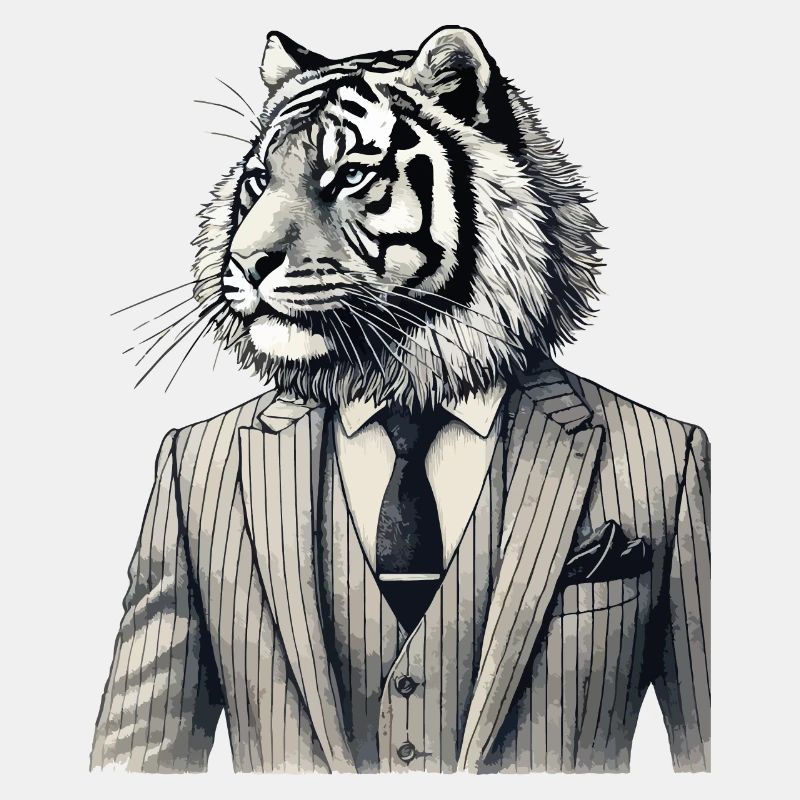 Tiger im Anzug