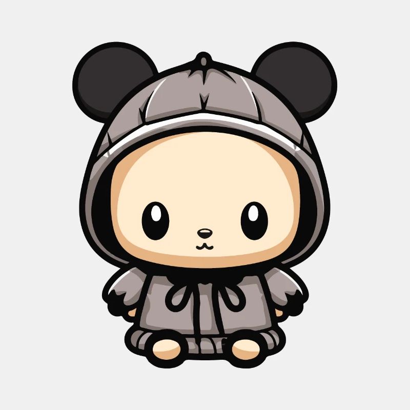 Mouse Winter Comic Cute