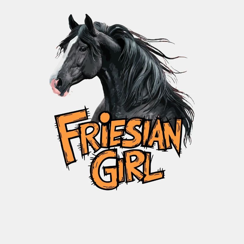 Fière cavalière frisonne