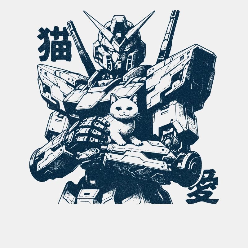 Mecha mit Katzen Freund