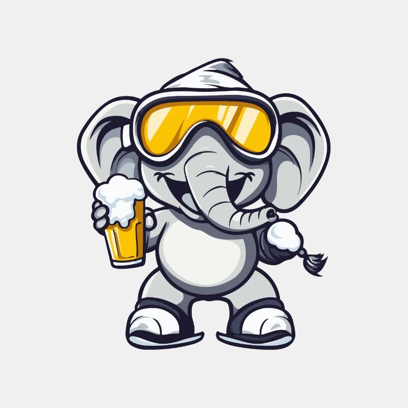 Elefant Ski Bier