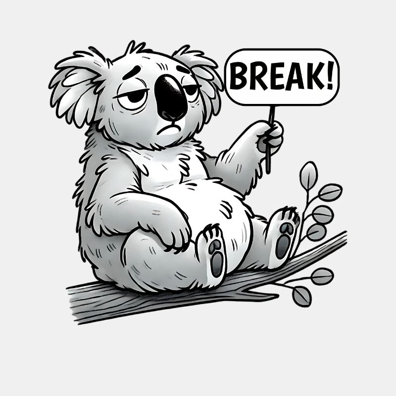 Koala Break Time Funny Relaxation Design