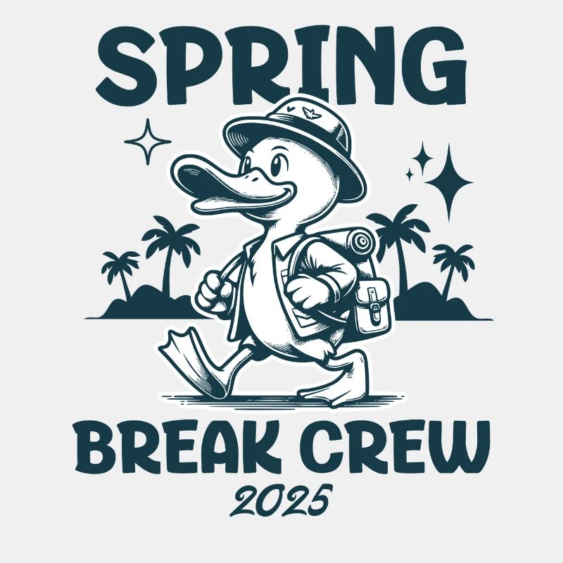 Spring Break Crew 2025 Plage Vacay Vibes Canard mignon