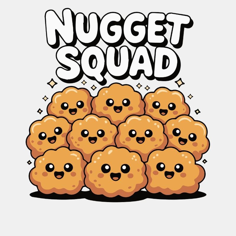 Chicken Nugget Squad Lustiges Essen Feinschmecker Fleisch