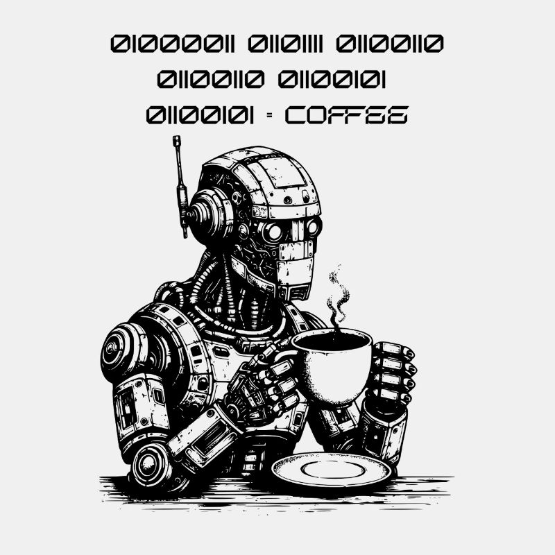 Robot de code de café binaire
