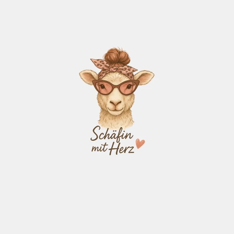 Shepherdess with a heart – funny design for