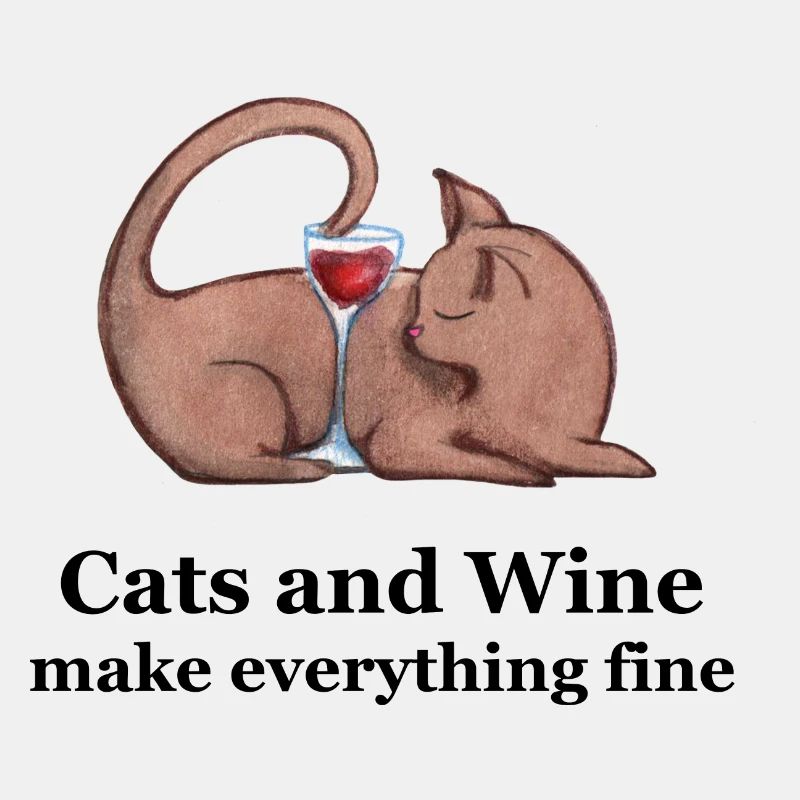 Katzen und Wein