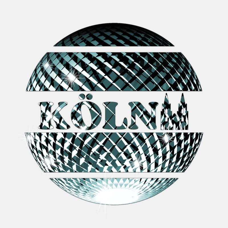 Köln Logo mit platinblauer Diskokugel