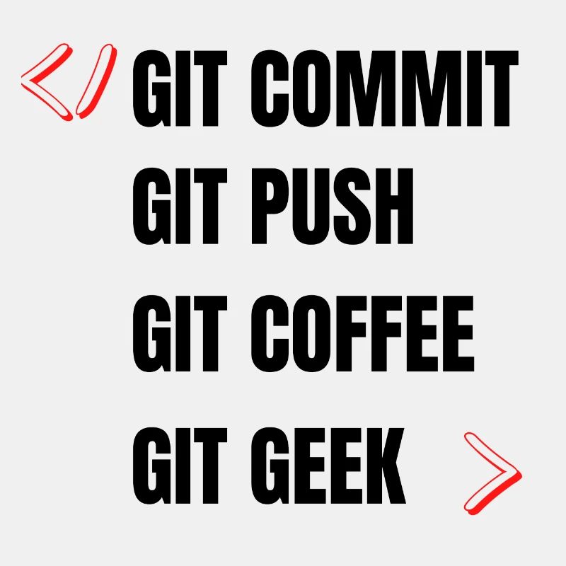 git commit git push git kaffee git geek developpeu