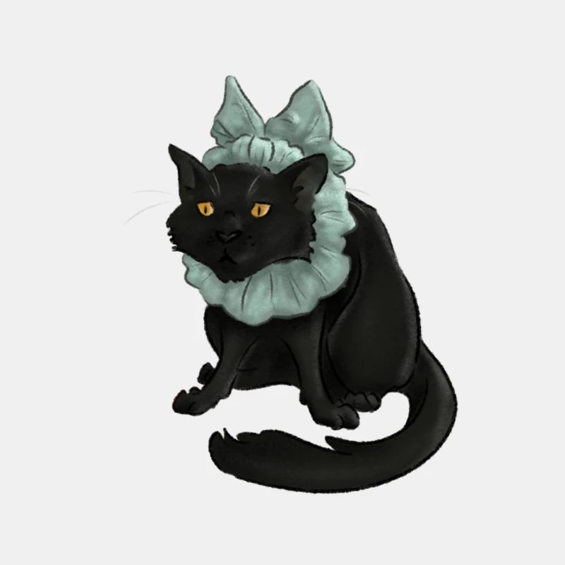 Funny Cat With Bow