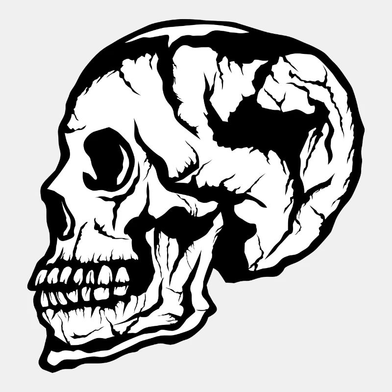 tete de mort profile skull crane 105 w