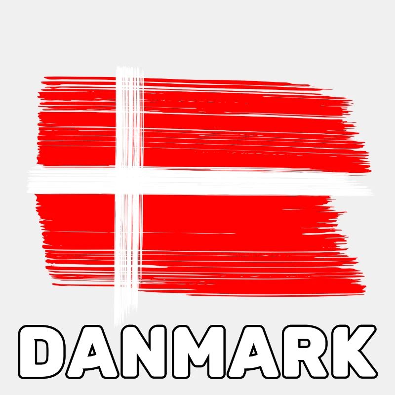 Dänemark mit Nationalflagge
