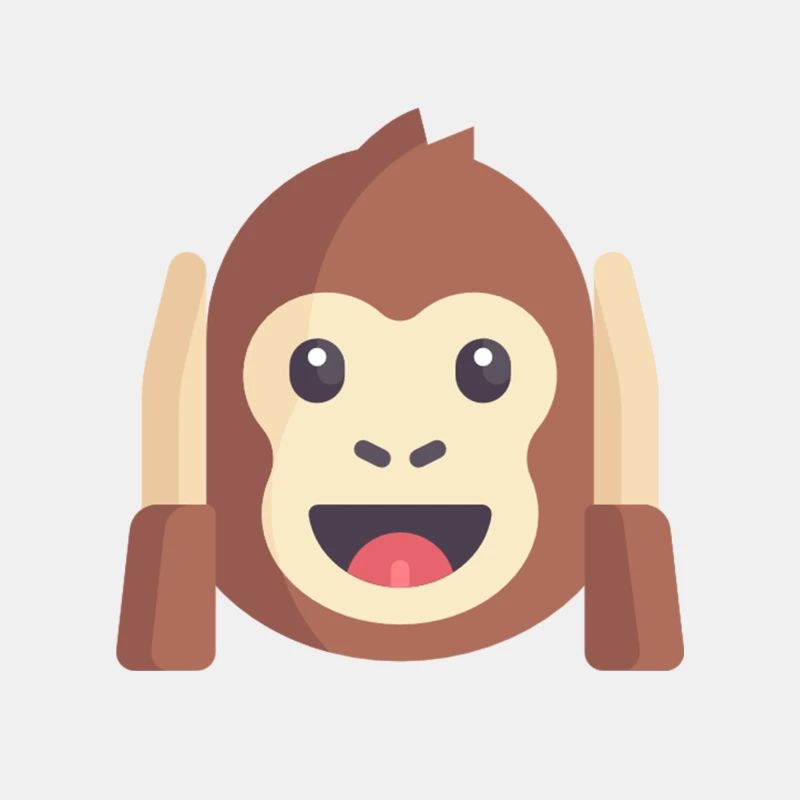 émoticône de singe mignon