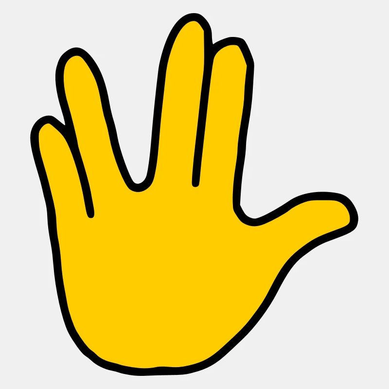 Emoji Vulcan Greeting Sketch Couleur