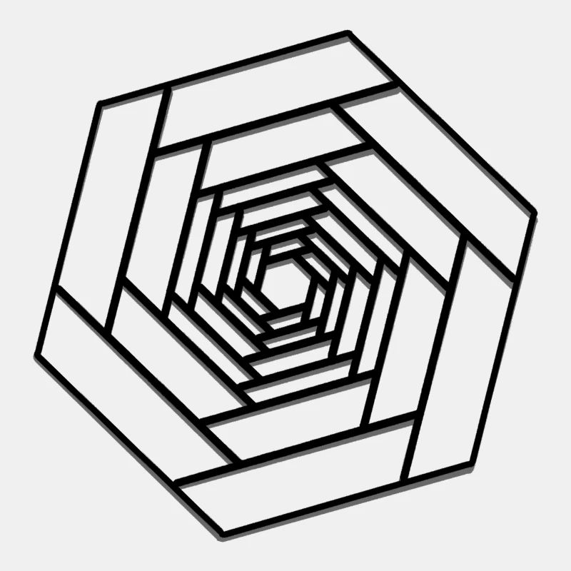 Hexagone infini design