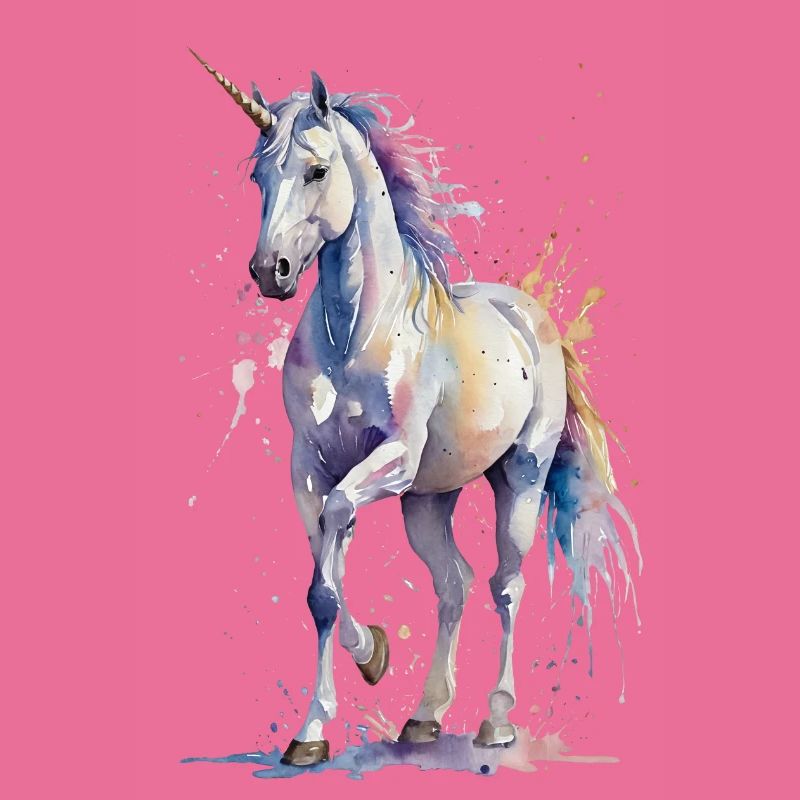 Ätherisches Einhorn - Aquarell