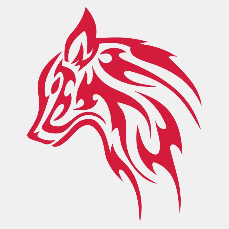 Tribal Wolf-Kopf 1c