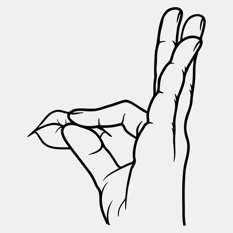 Geste de la main louange baiser bouche