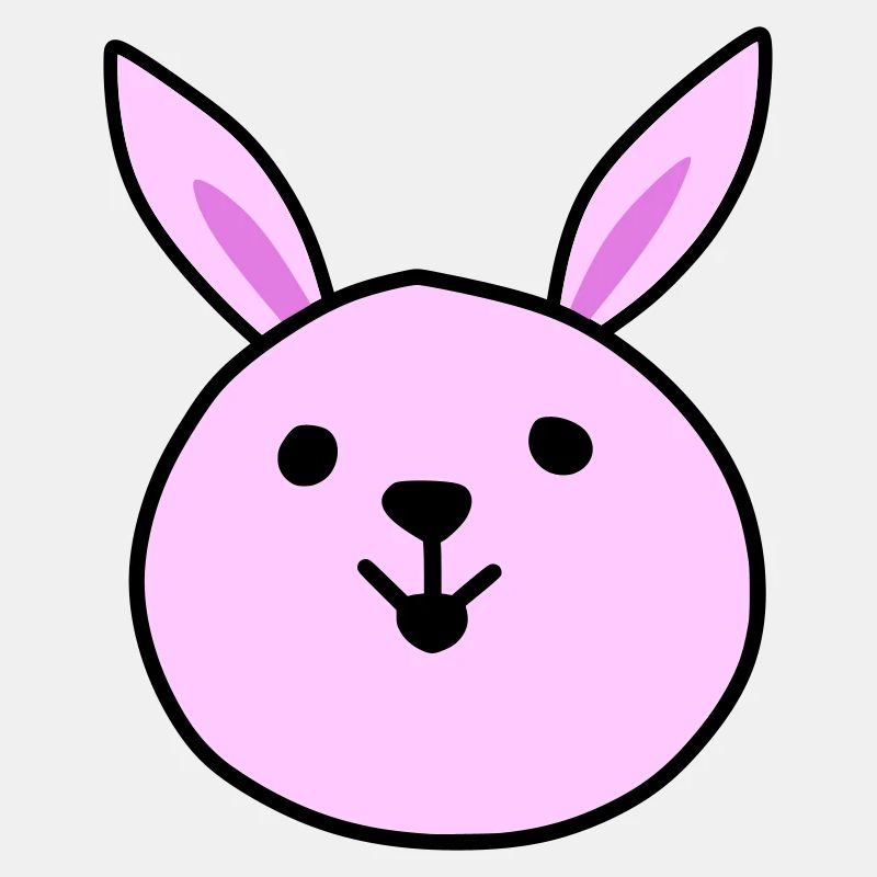 Cute pink rabbit