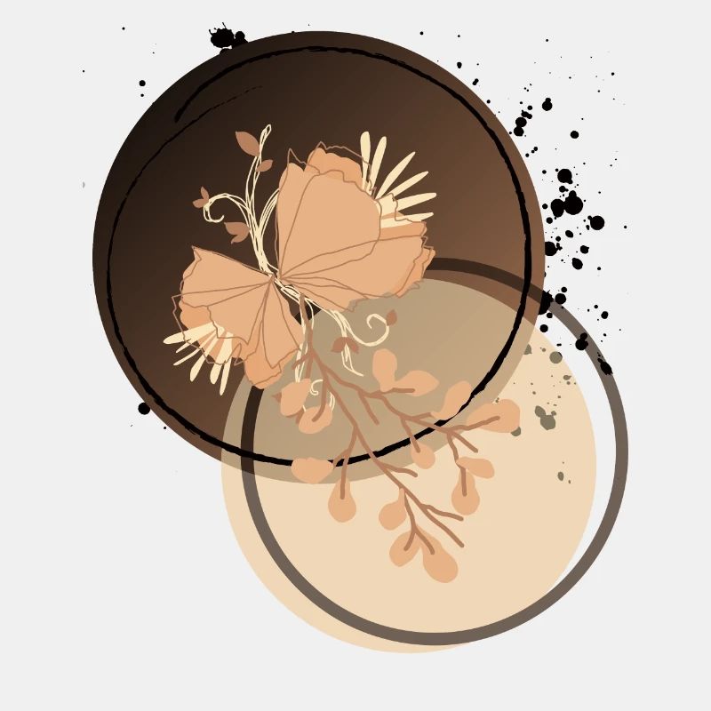 Braun schattierte Blumen
