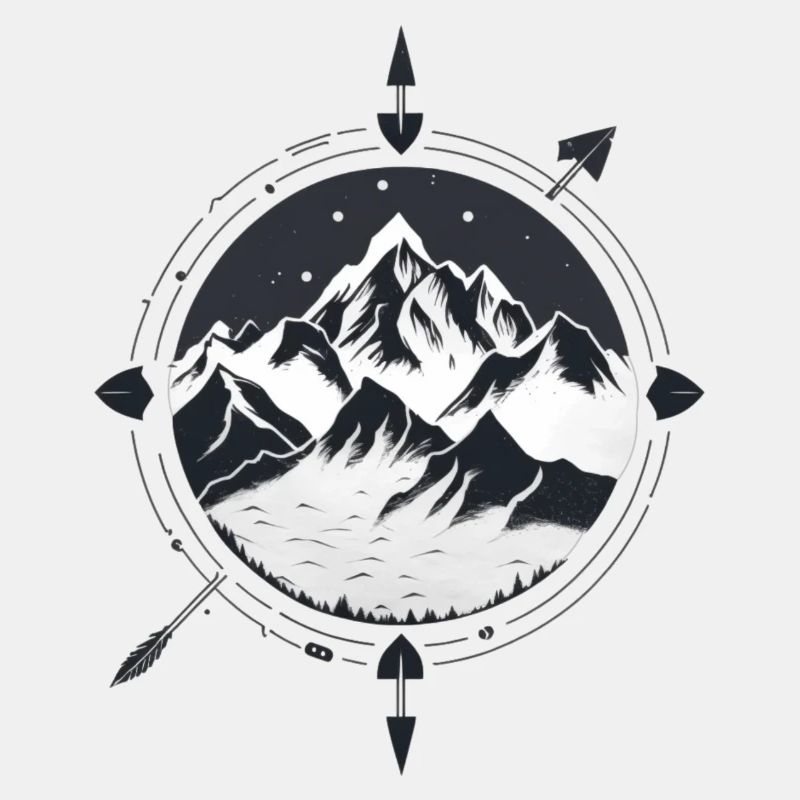 Berge Kompass für Wanderer