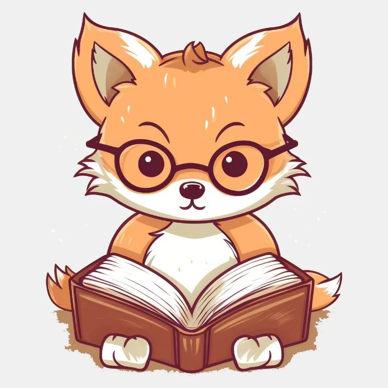 Süßer Fuchs liest ein Buch
