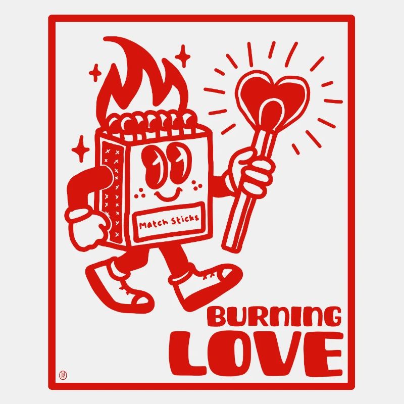 Burning Love- Design Rétro Romantique