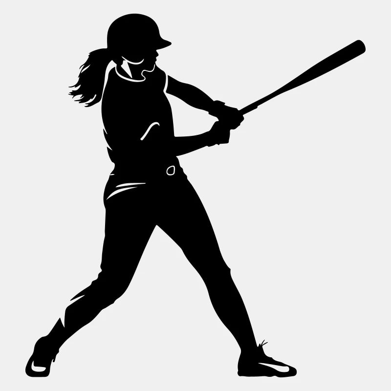 Baseball Frau Silhouette