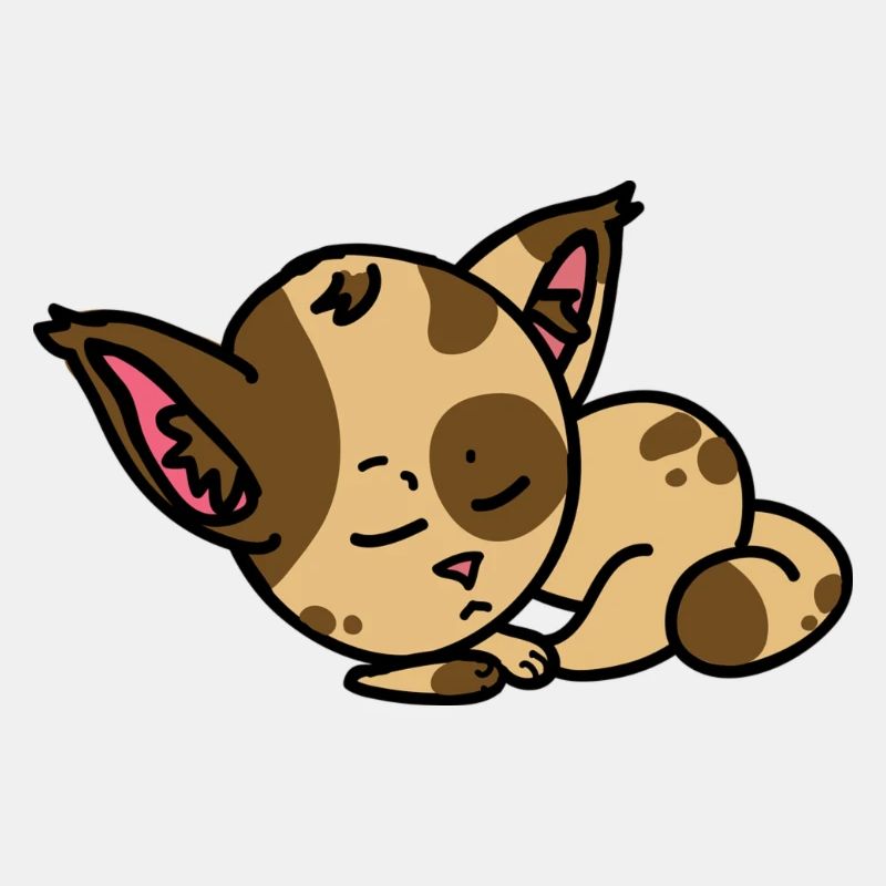Schlafende Katze Comic Figur - Geschenkidee