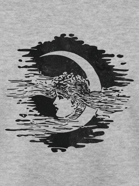 Frau und Mondsichel Illustration